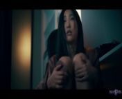Alien Parasites - Hot asian babe smokes and rides big white cock from female possession alien 321