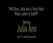 Milf Stars, Julia Ann & Vicky Vette, Wash, Lather & GetOff! from julia ann amp phoenix marie amp richelle ryan horny lovely pornstar ride on cam hard long co